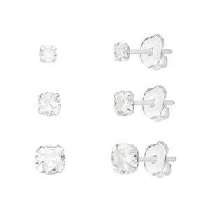 Trio de Ponto de Luz Redondo em Prata 925